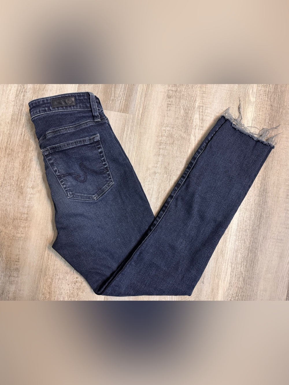 AG Adriano Goldschmied Mari High-Rise Slim Straight Jeans Size 26 *altered*